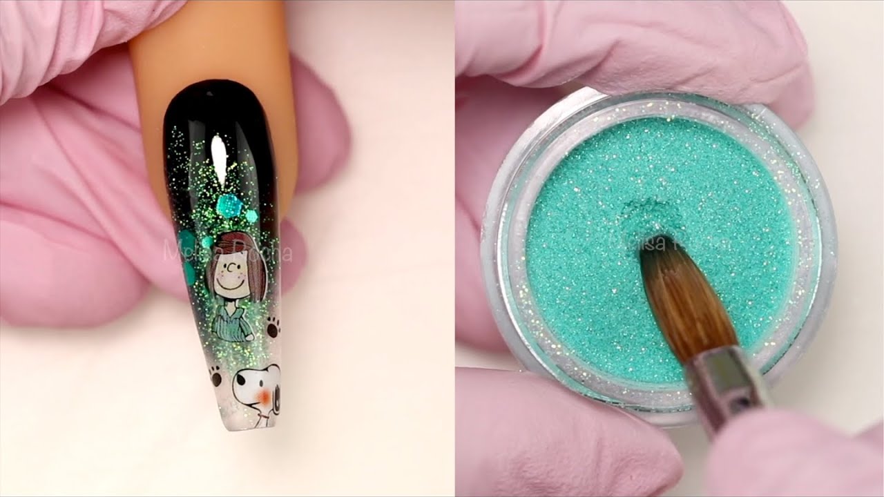 Uñas acrilicas (Snoopy) 💅🏻✨ Nail Art