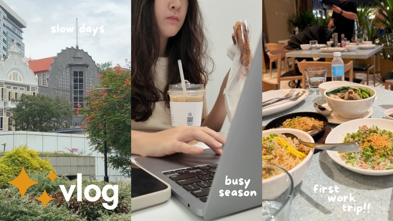 singapore vlog ☁️ finding balance in busy days 👩🏻‍💻 my first work trip ✈️
