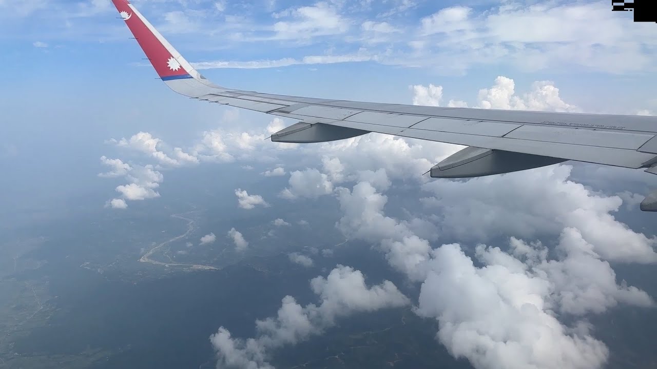 Traveling from Dammam to Kathmandu by Nepal Airline | Flight Landing and Takeoff Video