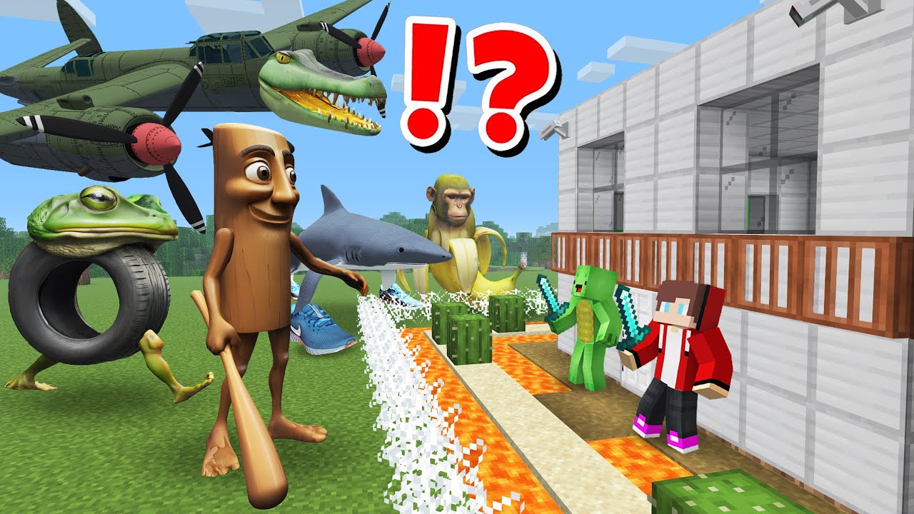 JJ and Mikey SECURITY HOUSE vs ITALIAN ANIMALS! THUNG THUNG SAHUR and More in Minecraft - Maizen