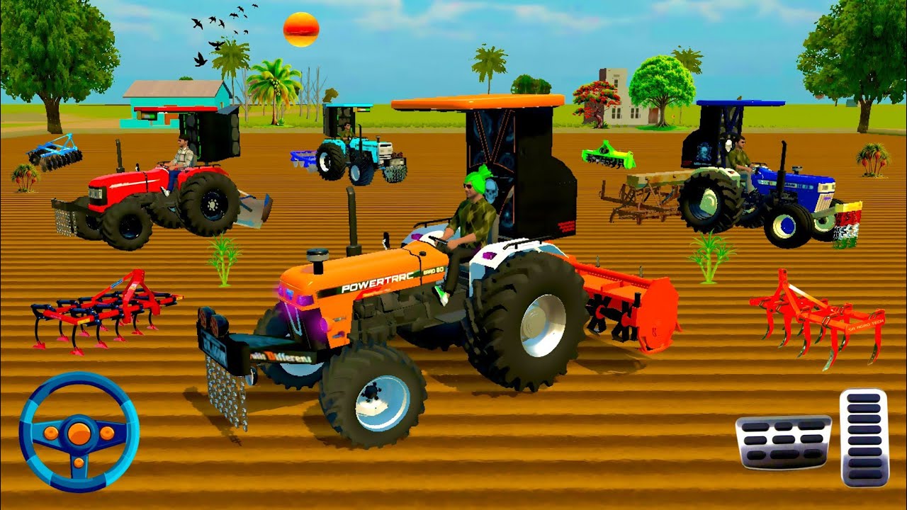 SONALIKA🚜SWRAJ🚜POWER TRACK🚜 MESSHI TACTUR🌾FARMING 😜3D GAMING VIDEO #trending #viralvideo 
