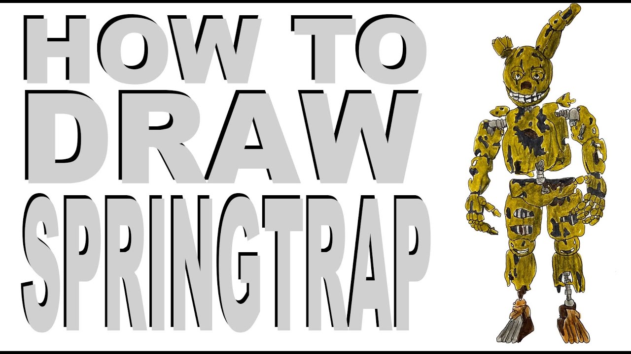 How to draw Springtrap (Five Nights at Freddy's)