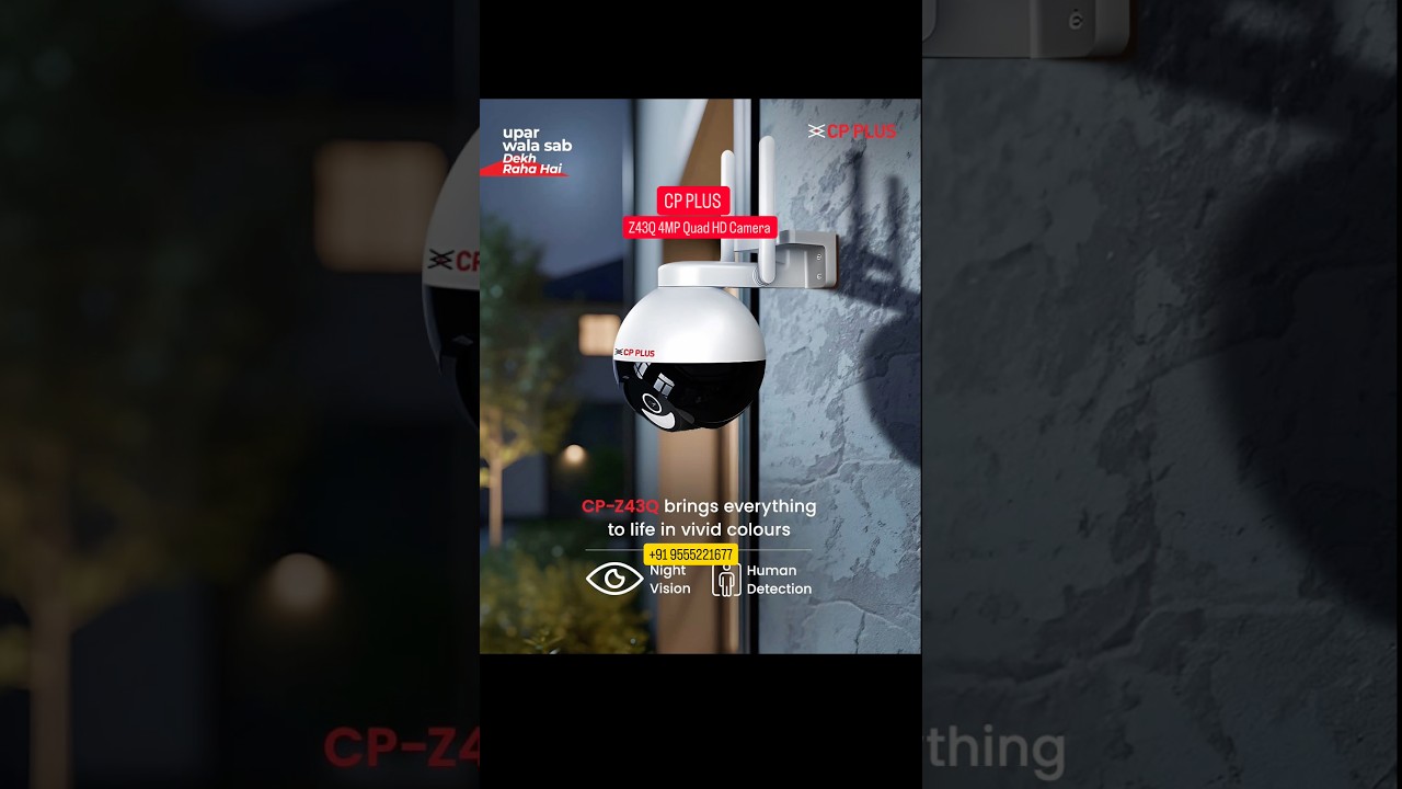 CP PLUS 4MP Smart Wi-Fi Camera &ndash; 360&deg; Full Protection with Human Detection! 🚨 #z43q #cpplus