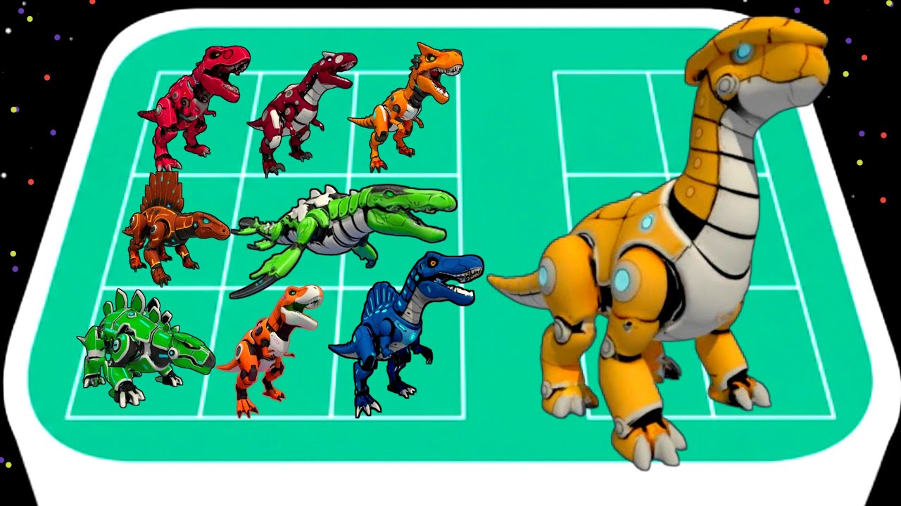 ROBOT DINOSAUR MERGE = NEW EVO? 😱 | Dino Merge Battle Gameplay