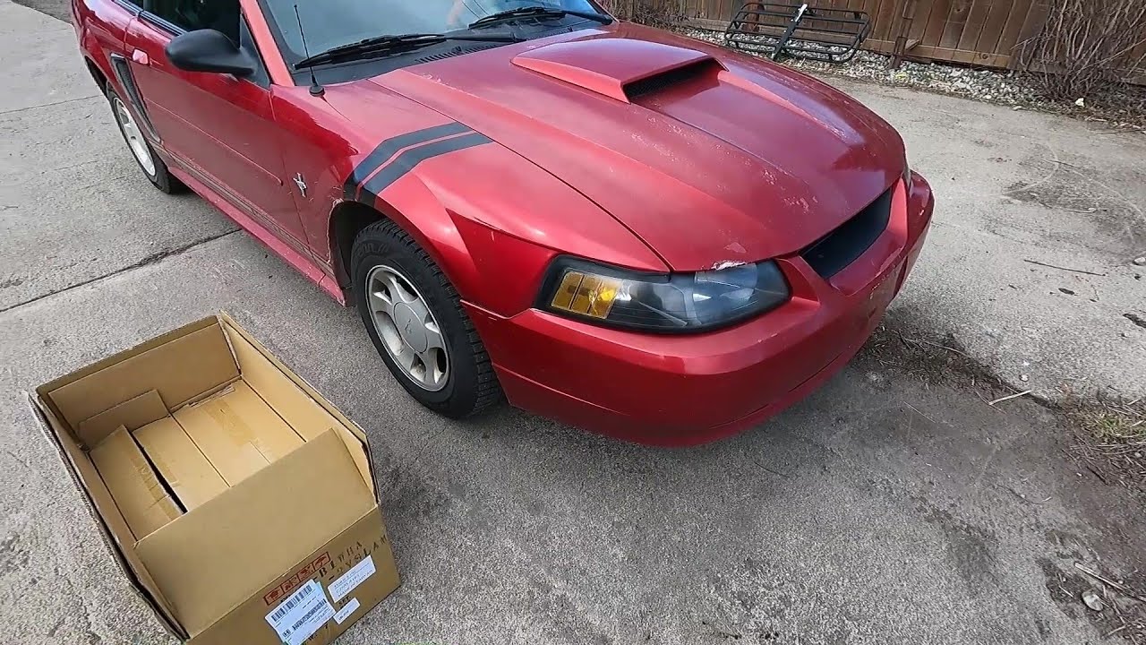 Installing halo headlights on the new edge Mustang! Huge difference.