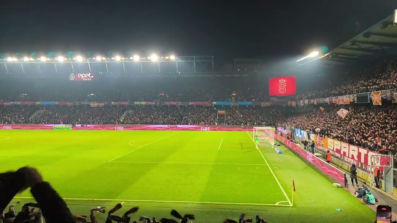 AC Sparta Praha - Baník Ostrava 28.2.2026 (5:2) - oslavy po brance na 2:1