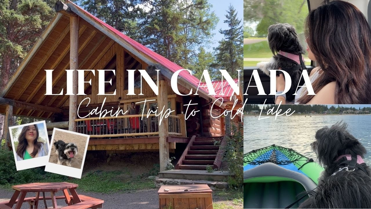 Cabin Trip to Cold Lake + Peaceful Reset in Nature | Cabin tour, kayaking with my dog, food, bonfire