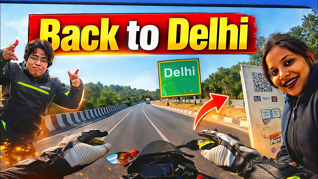 Back to Delhi | Scenic Bike Ride on Indian Highways 😍