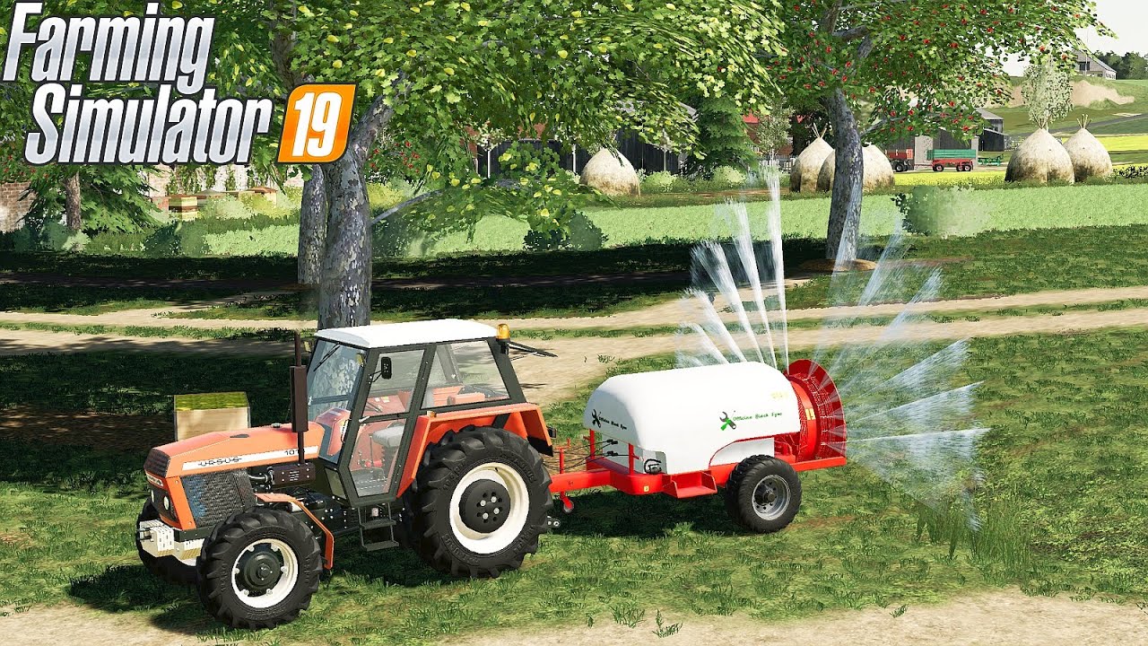 FS 19 |OLD FARM| Orchard sprayer. Collecting honeycombs. Hand forks in action. | Timelapse #74