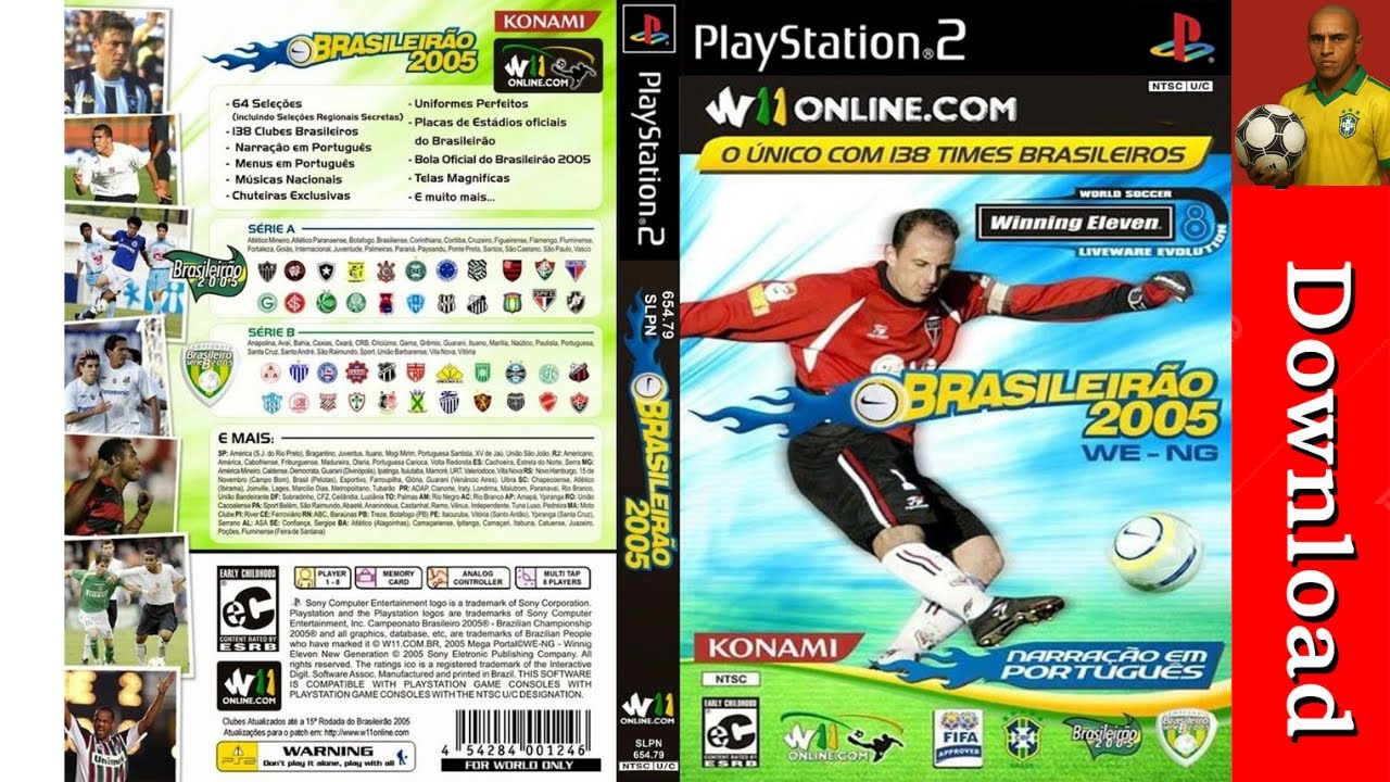 Winning Eleven 8 Liveware Evolution Brasileirão 2005 (PS2)