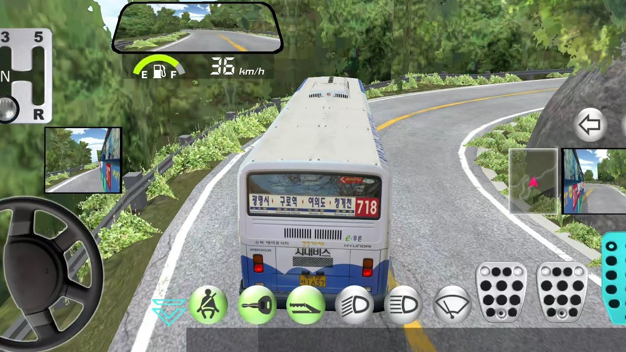 Realistic Bus Driving on Mountain⛰️ | Korean Bus Driving 3D Game 🇰🇷