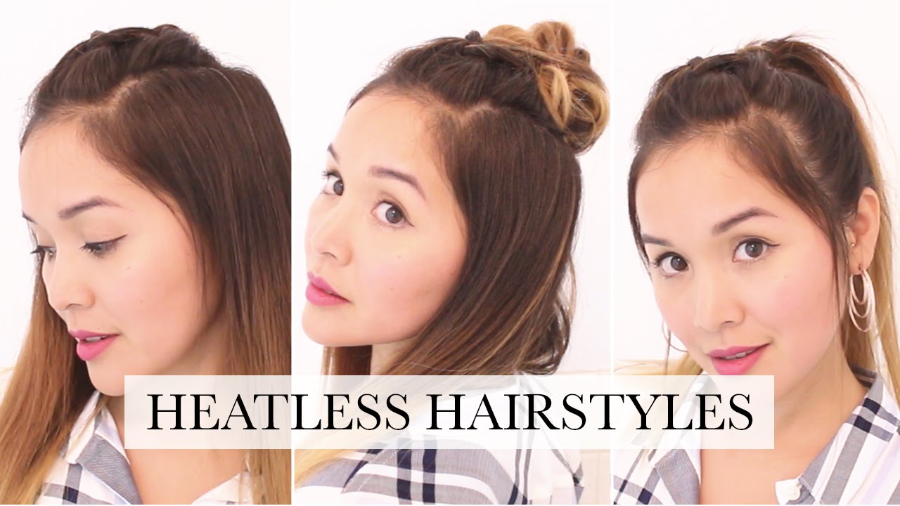3 EASY 5 MINUTE HEATLESS HAIRSTYLES FOR BUSY WOMEN | QUICK BACK TO SCHOOL HAIRTSYLES FOR BUSY MOMS