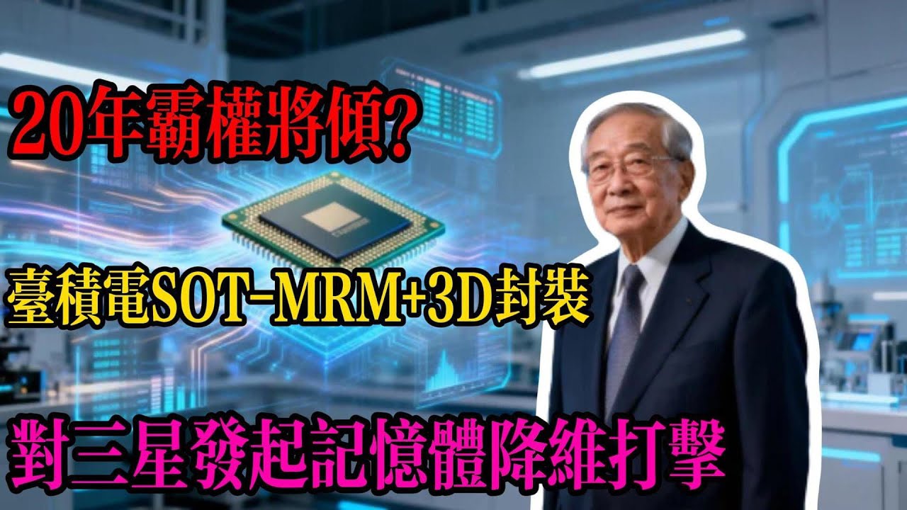 三星慌了！台積電 SOT-MRM 記憶體革命，速度比 DRAM 快 8 倍，功耗降 90%