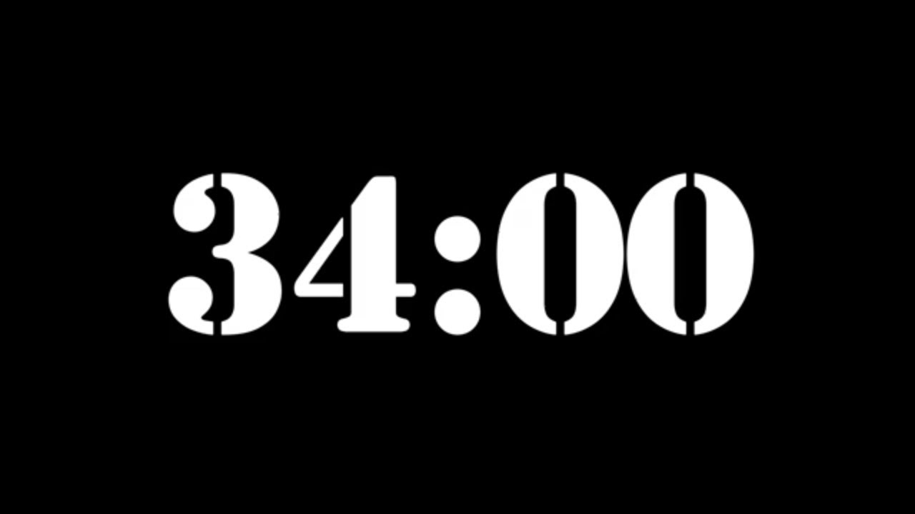 34 Minute Timer | 2040 Second Timer | 34 Minute Countdown