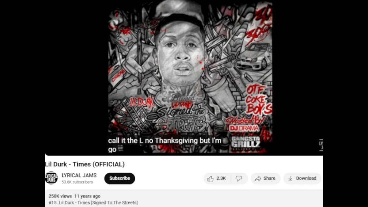 LIL DURK MENTIONING OTF JAM IN OLD SONGS #lildurk
