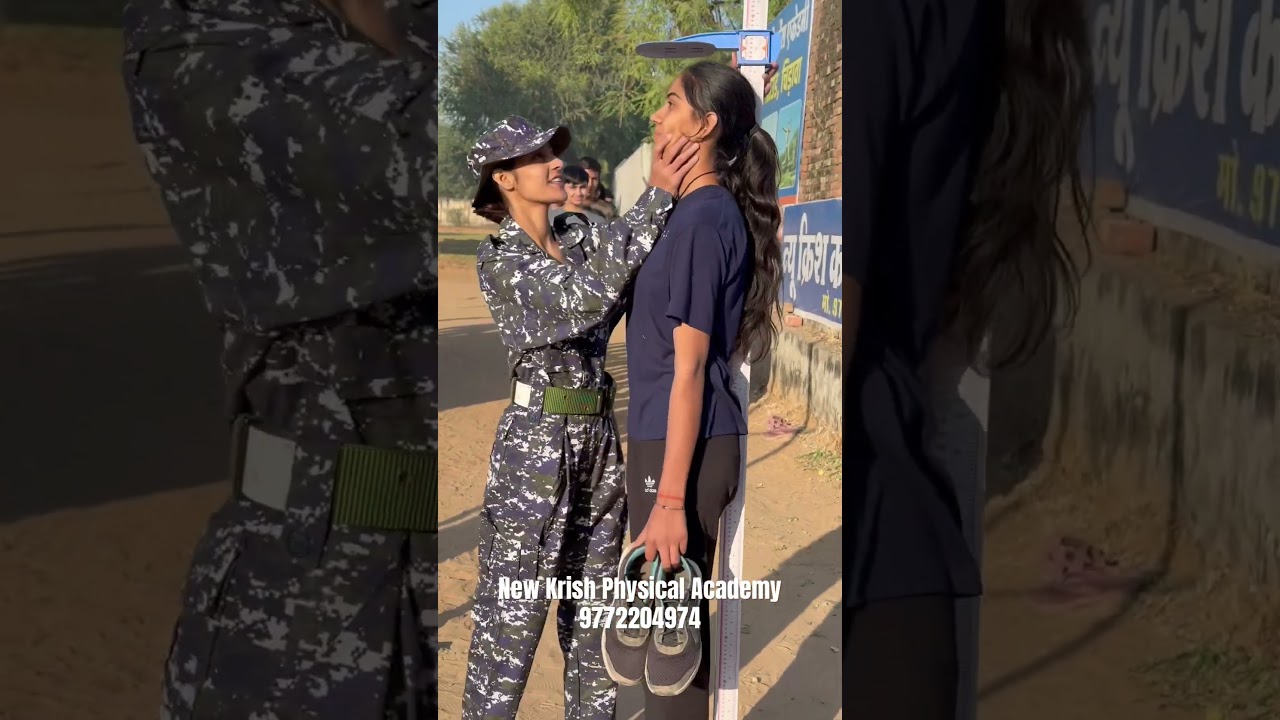Army Girls height measurement।😱#indianarmy #defencelover #armylover #defencelife #trending #shorts