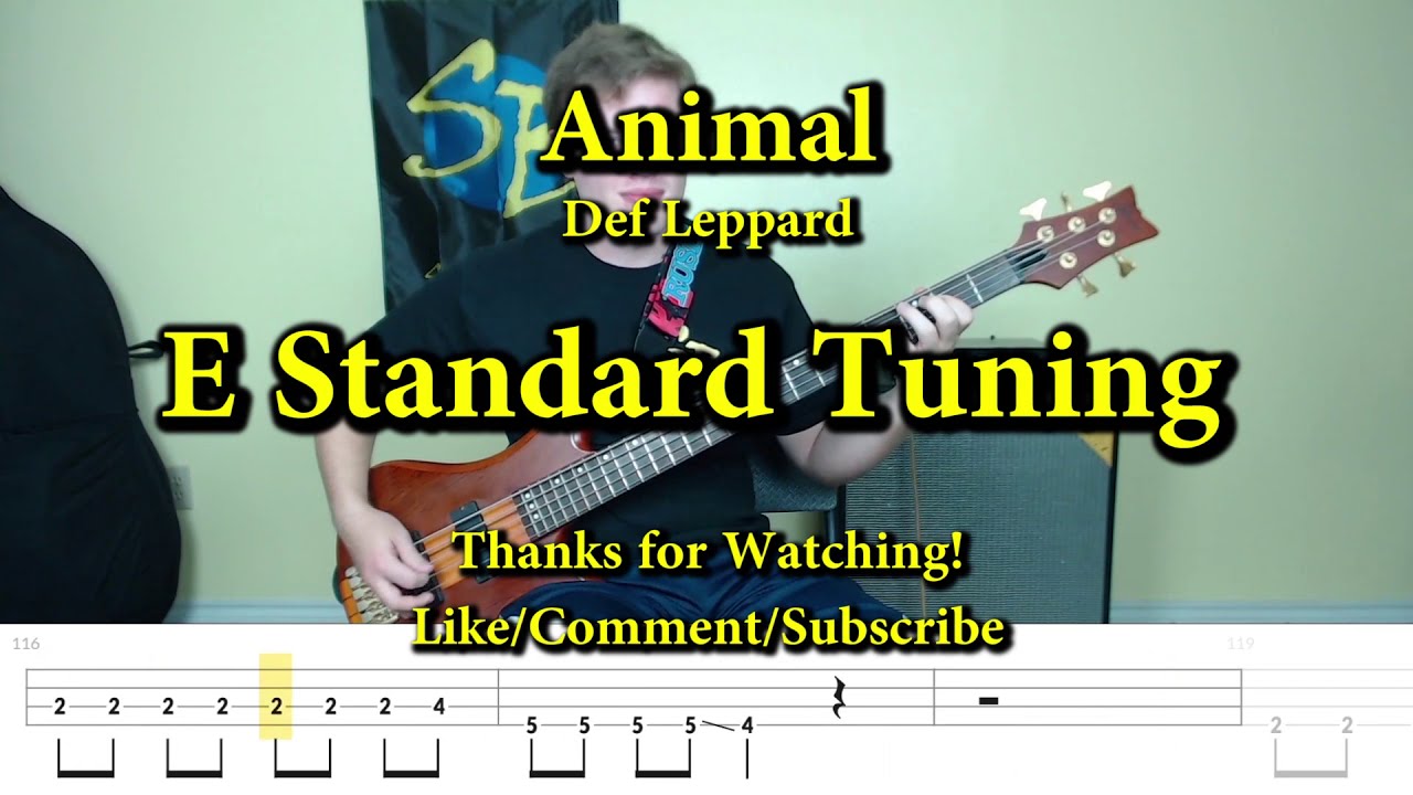 Animal - Def Leppard (Bass Cover with Tabs)