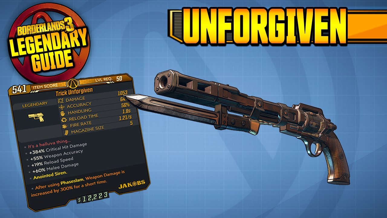 UNFORGIVEN | Legendary Item Guide & Drop Location [Borderlands 3]