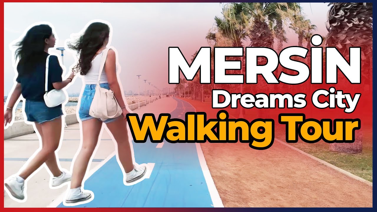 4K Walking Mersin Sahil Yürüyüş Bisiklet Turu: Marina'dan Viranşehir'e 🌊🚲