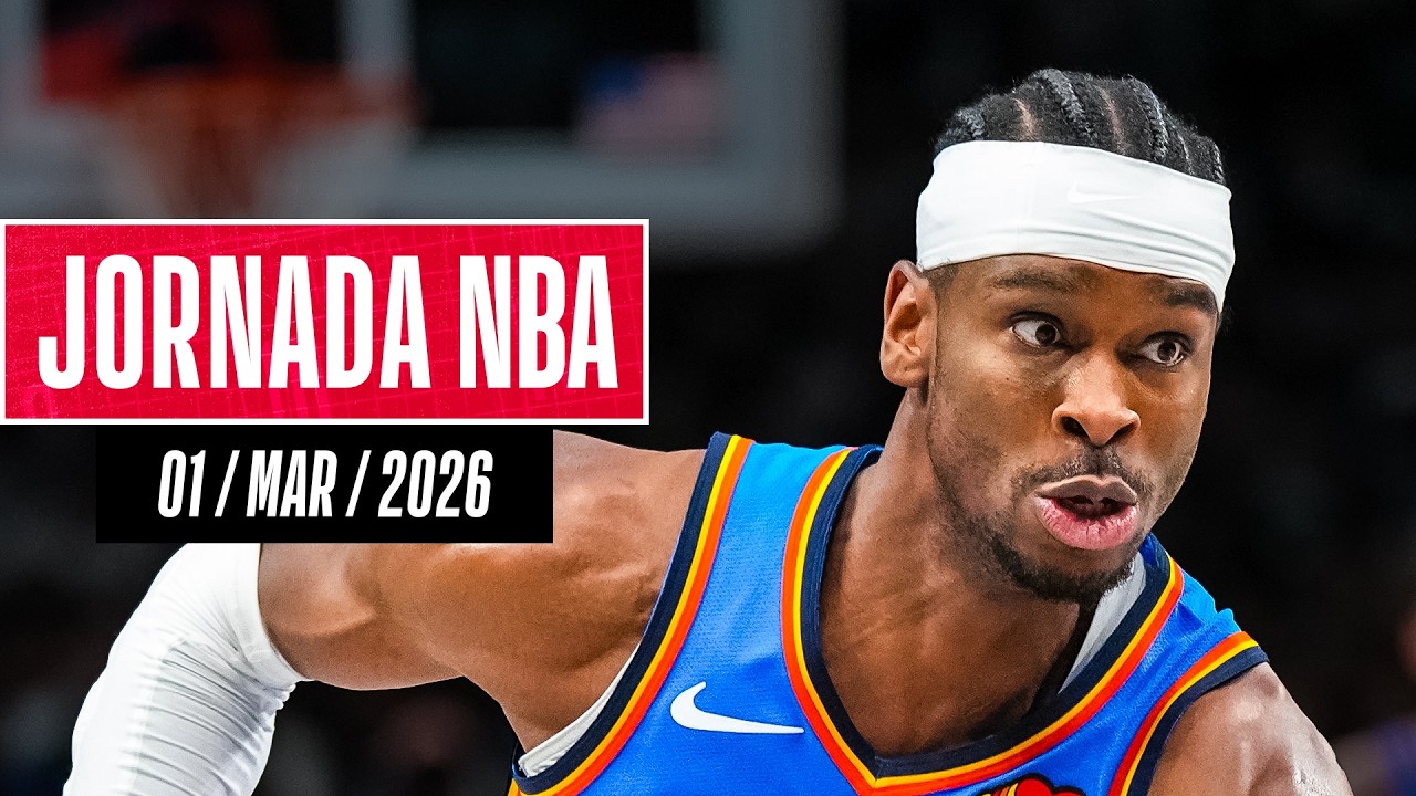 SGA pasa a Chamberlain en la victoria de THUNDER a MAVS,  | Resultados Jornada NBA (1/marzo/2026)