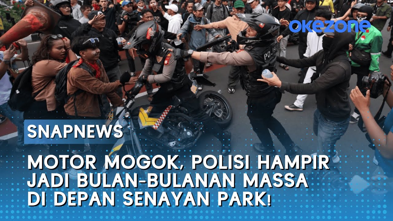 Motor Mogok, Polisi Hampir Jadi Bulan-bulanan Massa di Depan Senayan Park!
