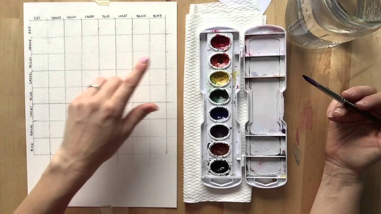Watercolor Mixing Chart tutorial