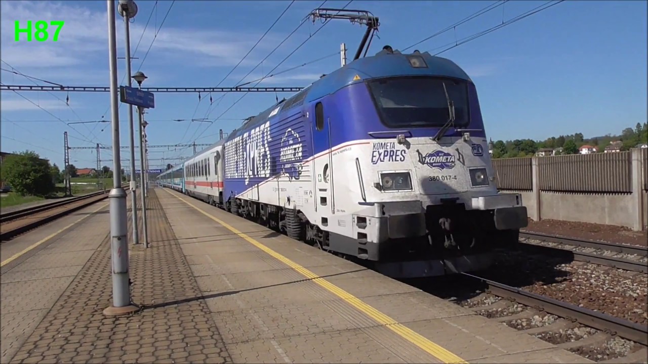 Vlaky Odbočka Parník Dlouhá Třebová HD 29.4. 6.5.2018