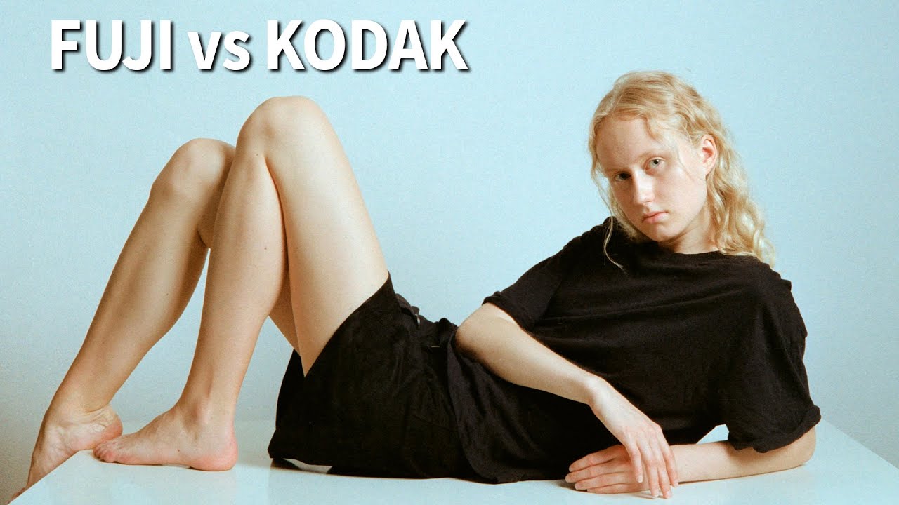 Fuji C200 vs Kodak Color Plus 200 CHEAP FILM ROLL comparison in studio with 2 models