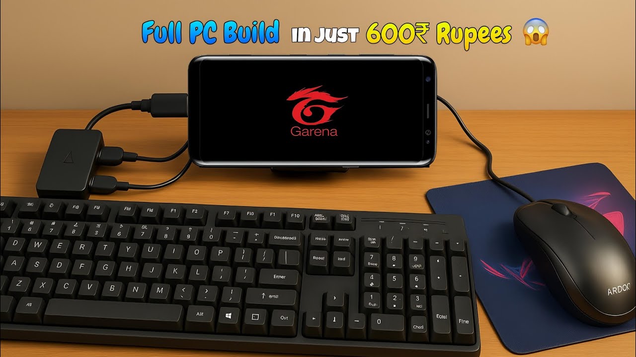 Mini PC Build In Mobile Setap Under 600₹ 😱 | How To Play Free Fire 🔥 Keyboard and mouse 💀