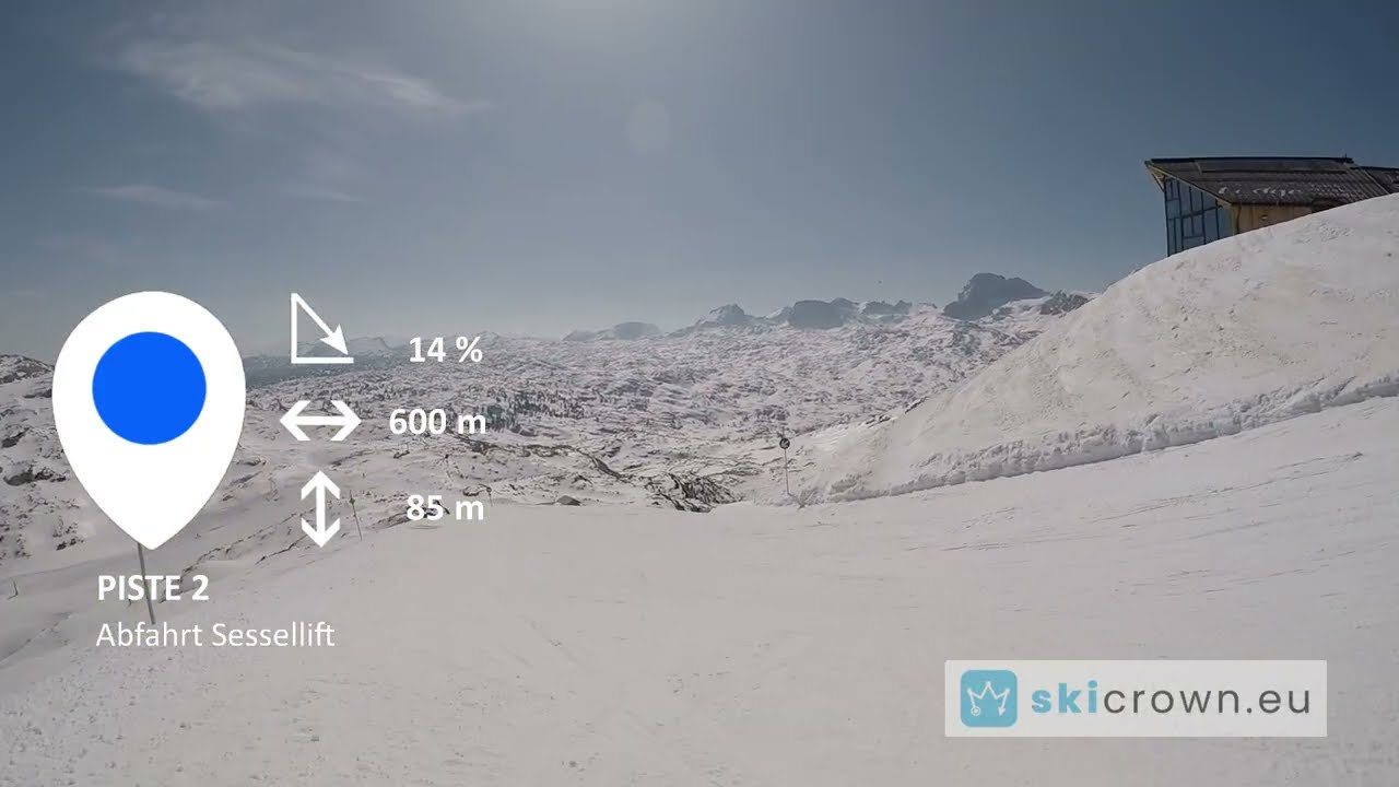 Krippenstein Obertraun Upper Austria / ski run 2, short video 55