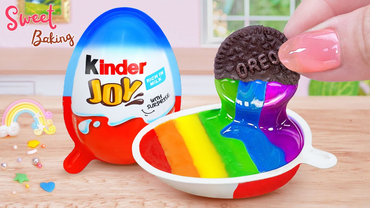 🌈Rainbow Kinder Oreo Cake🌈Love Miniature Rainbow Kinder Chocolate Cake Decorating Ideas🍫Sweet Baking
