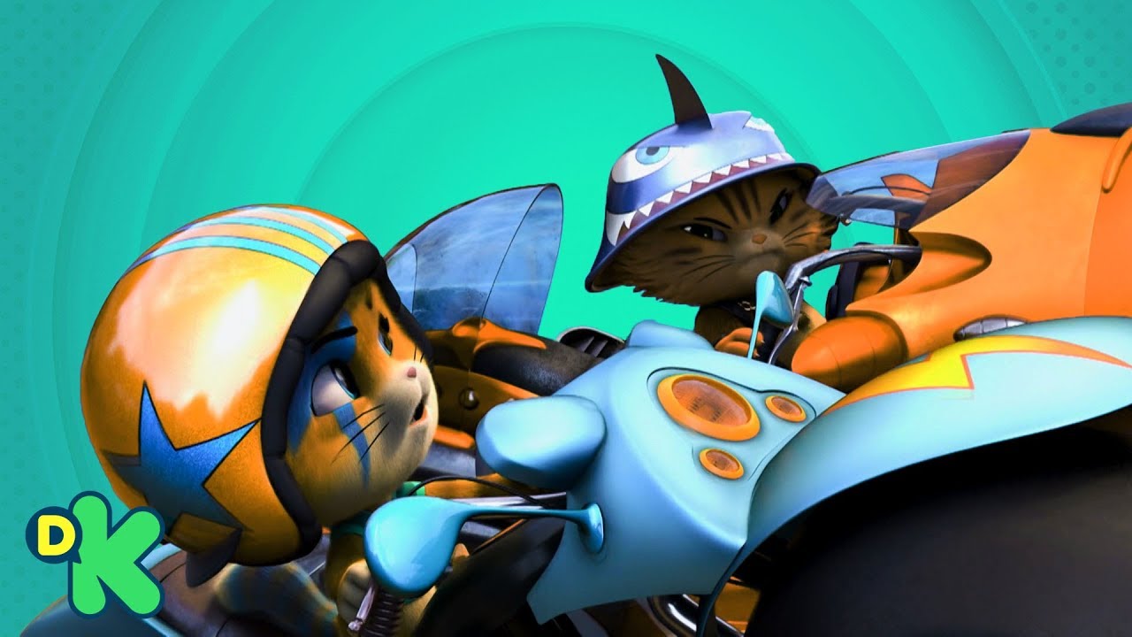 A grande corrida de moto | 44 gatos | Discovery Kids Brasil