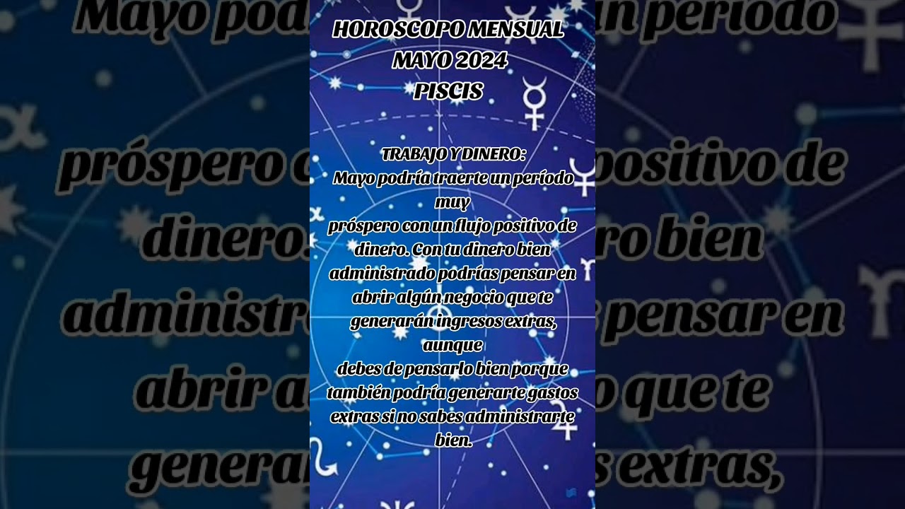 HOROSCOPO MENSUAL MAYO PISCIS 2024 ♓ #horoscopomensual #horoscopo#signo#piscis