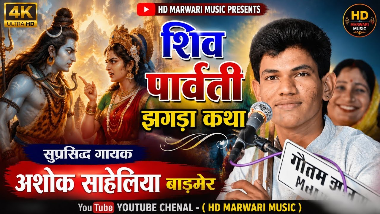 शिव पार्वती झगड़ा अशोक साहेलिया भजन कथा !! Shiv Parwati Bhajan Ashok Saheliya Bhajan !!