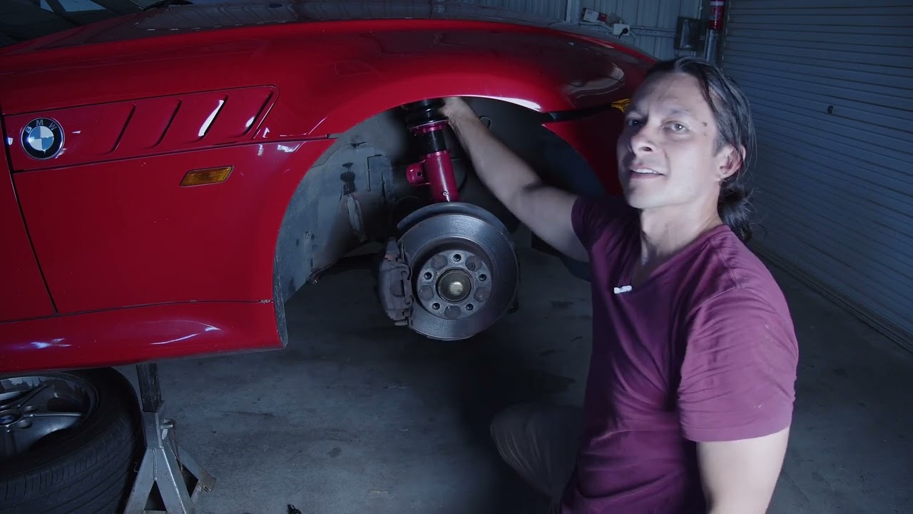 Bmw Z3 E36 how to adjust Front Coilovers Ride Height for Maxpeedingrods