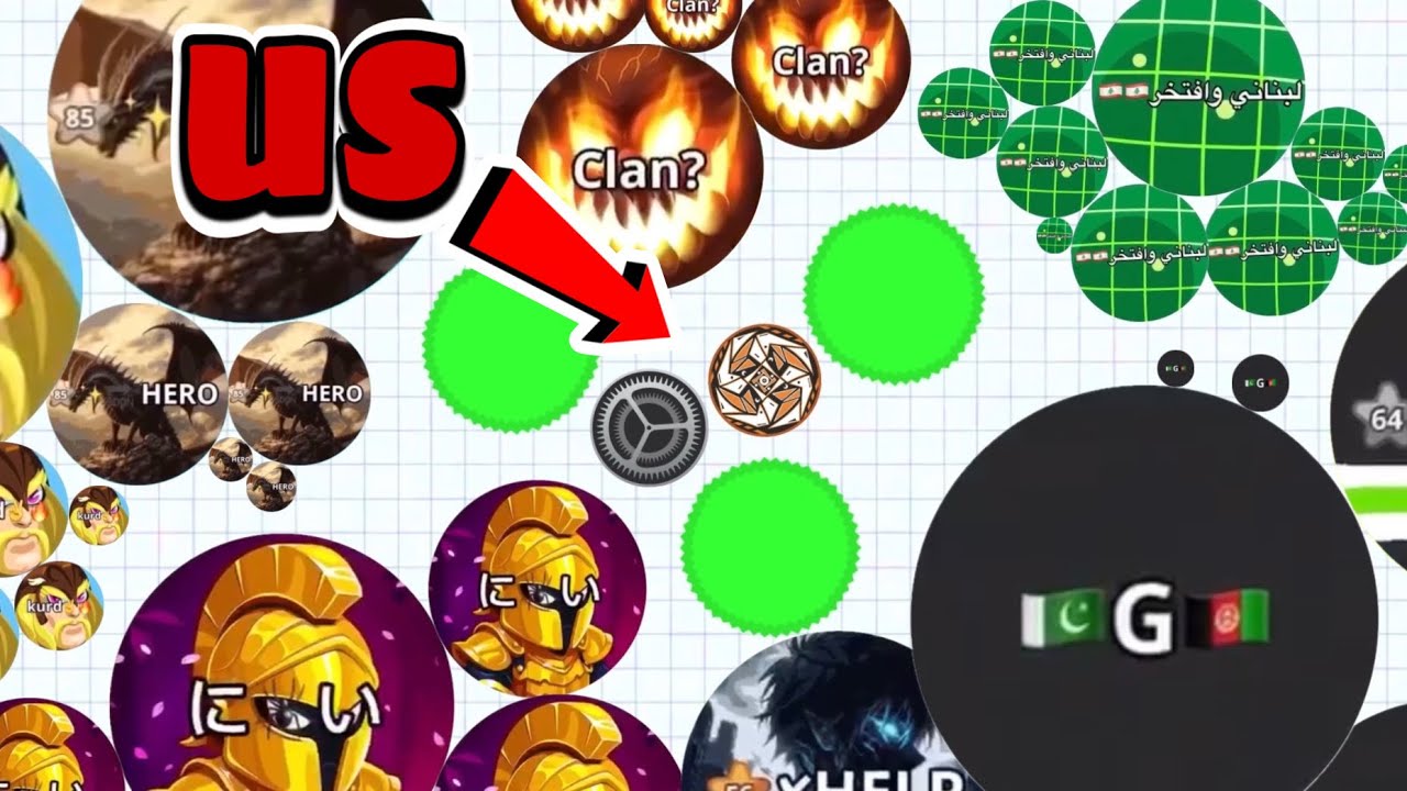 Agar.io Mobile - 2 PLAYERS vs HUGE PARTIES