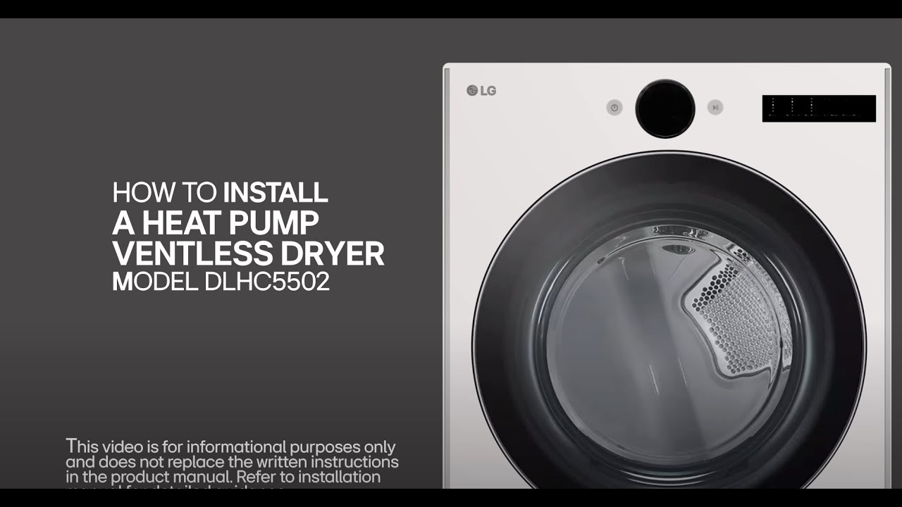 [Сушильные машины LG с тепловым насосом] Как установить сушильную машину LG с тепловым насосом бе...
