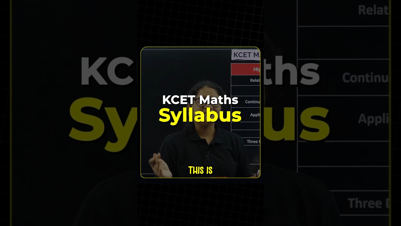 KCET 2025 Maths Chapterwise Syllabus #shorts #kcet #kcet2025 #puboard