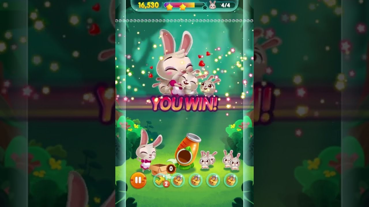 MOBILE GAMES: BUNNY POP BUBBLE SHOOTER LEVEL 1-15 FULL HD GAMEPLAY