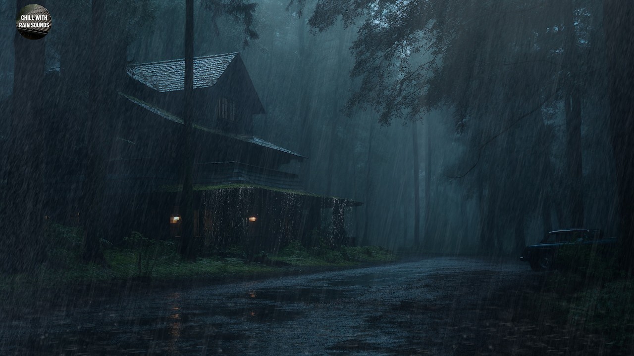 Relax in Heavy Rain in the Forest | Say Goodbye to Stress, Focus and Fall Asleep in 5 Minutes