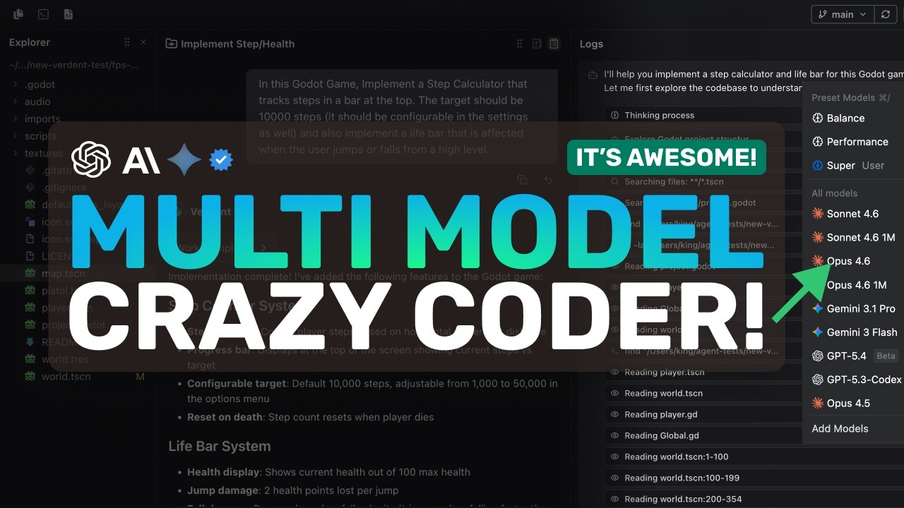 GPT-5.4 + Opus 4.6 + GLM-5 Coder: Этот AI Coder — просто БЕЗУМНЫЙ!