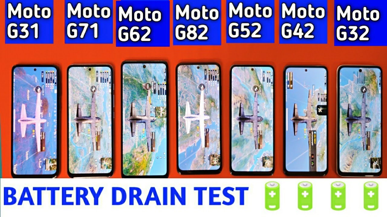 Moto G62 vs Moto G71 vs Moto G52 vs Moto G42 vs Moto G32 vs Moto G31 | Battery Drain Test |