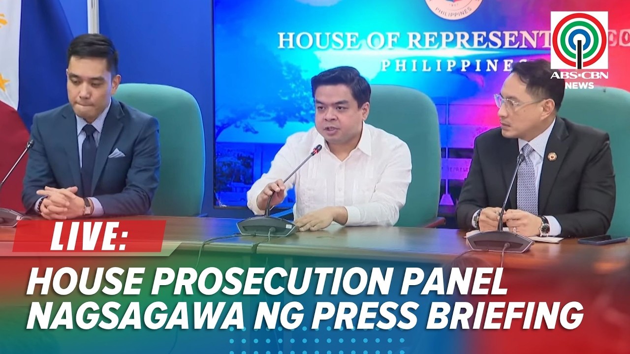 LIVE: House Prosecution Panel holds press briefing on VP Sara Duterte's Impeachment Trial | July 21