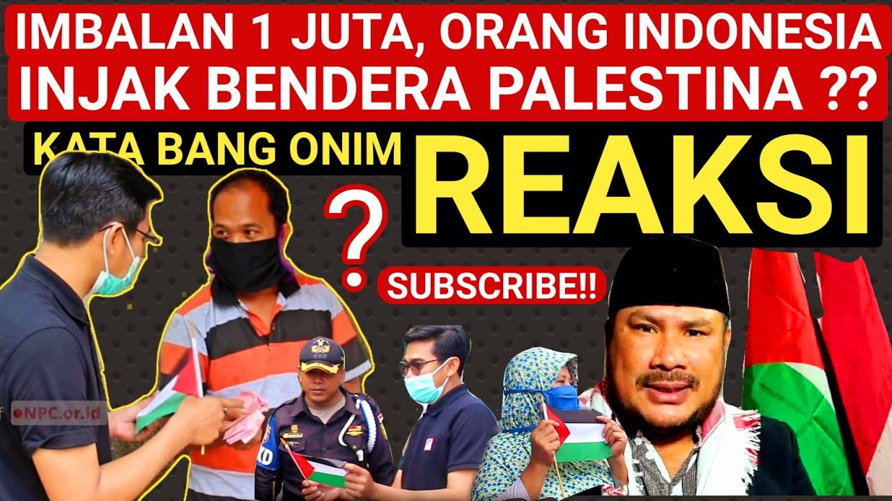 🔴 IMBALAN 1 JUTA ORANG INDONESIA INJAK BENDERA PALESTINA❓