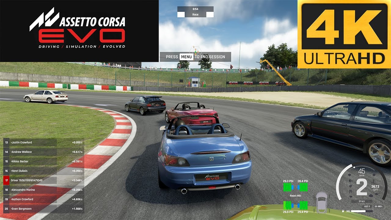 【Assetto Corsa EVO】4L UHD ULTRA Graphic Setting Gamepad play! (HONDA S2000)