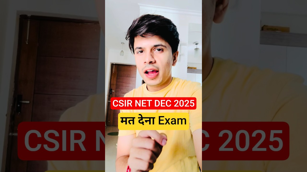 CSIR NET December 2025 URGENT NOTICE #shorts #csirnet2025 #madchemclasses