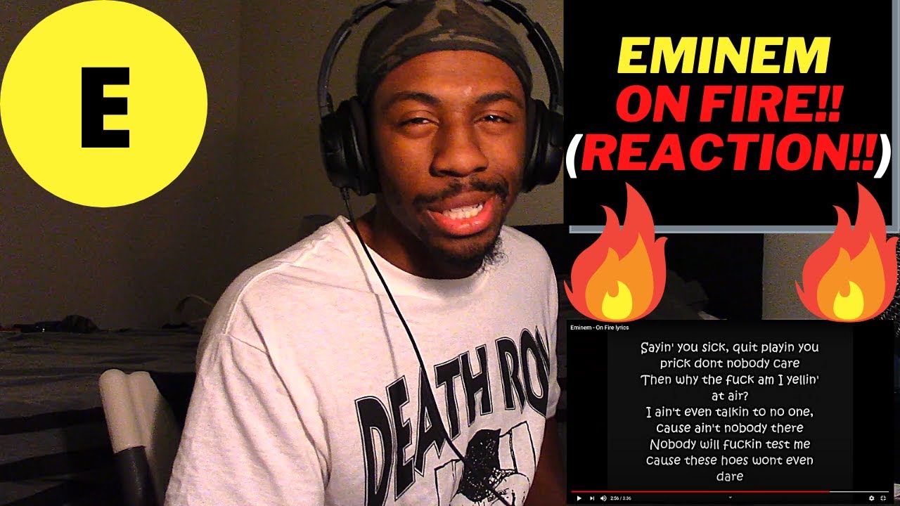 EMINEM- ON FIRE (REACTION!!) FLOW CRAZY!!