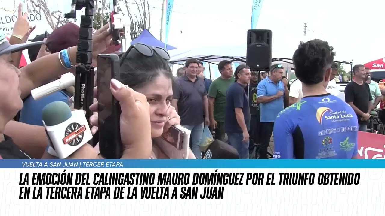 Mauro Domínguez hizo historia en Pocito y ganó la tercera etapa de la Vuelta a San Juan