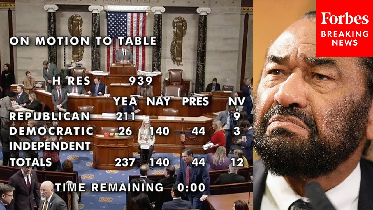 House Votes To Table Al Green's Articles Of Impeachment Against Donald Trump