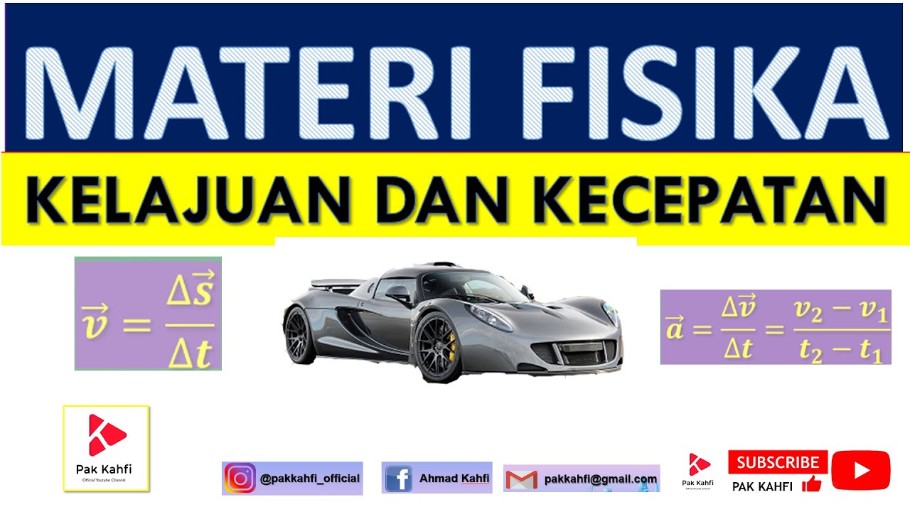 KELAJUAN KECEPATAN PERCEPATAN DISERTAI CONTOH SOAL